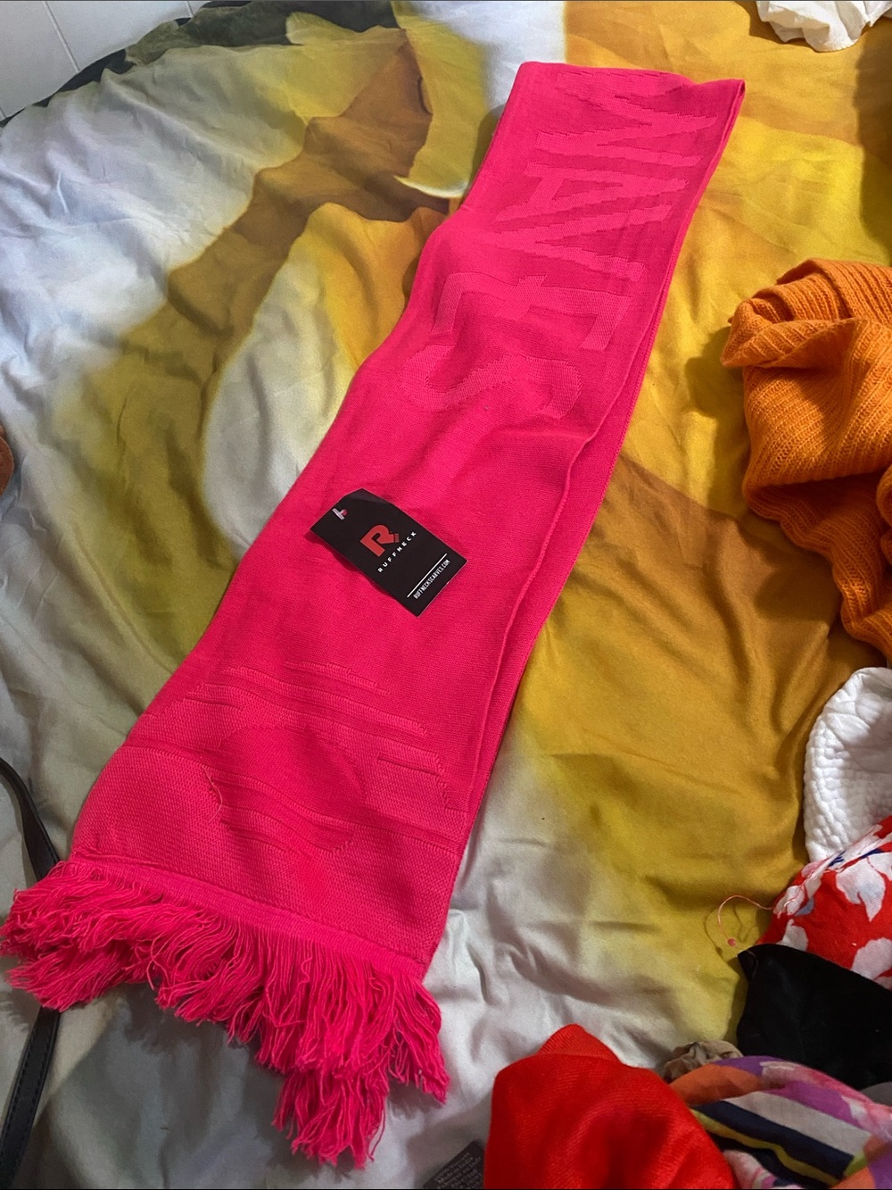 Bright Pink Team Scarf - Unbranded